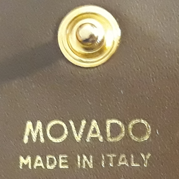 Vintage Movado Made in Italy Small Tan Clutch Purse - Picture 4 of 14
